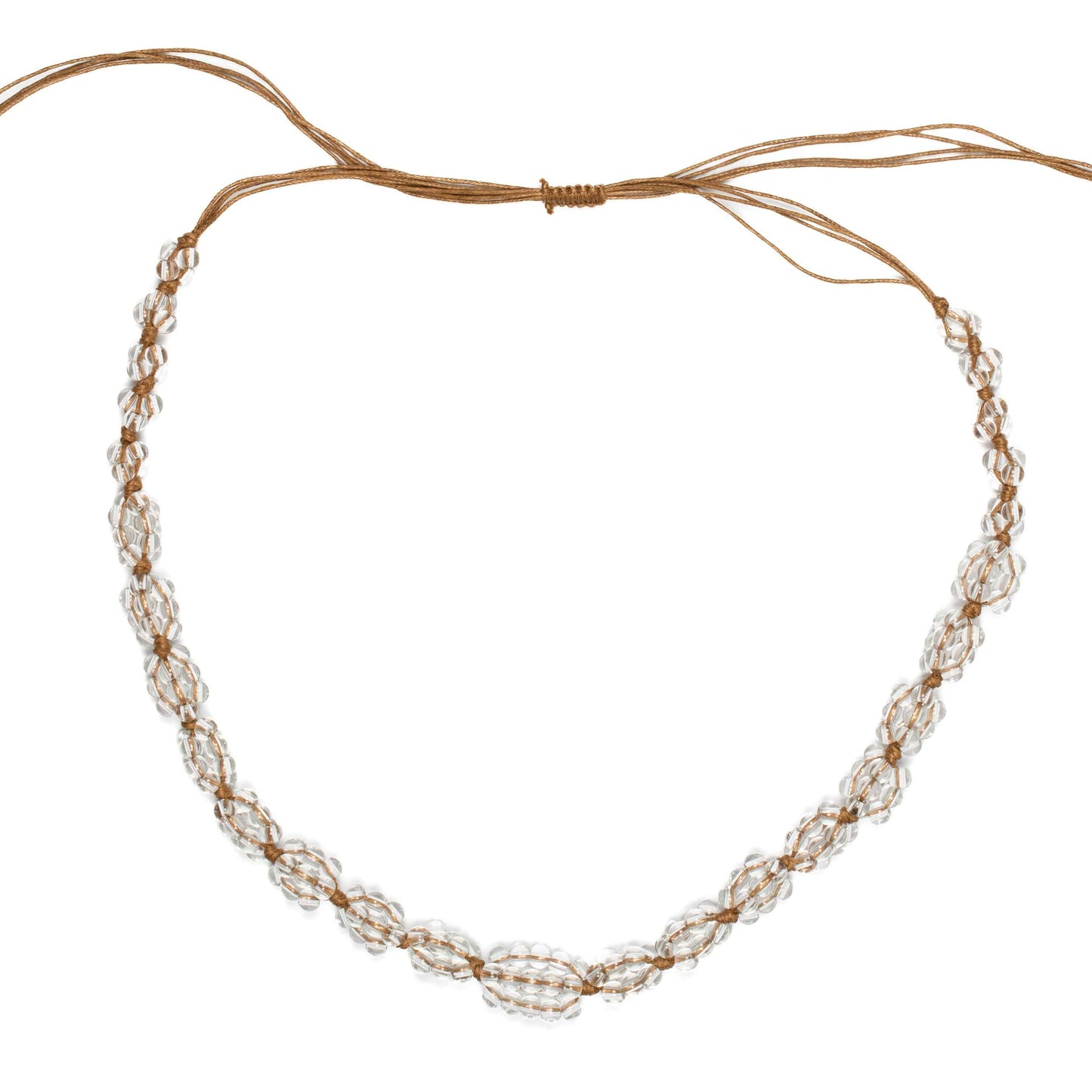 Long Glass Cluster Bead Necklace
