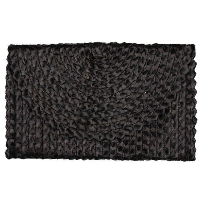 Pandan Leaf Clutch Purse - Black