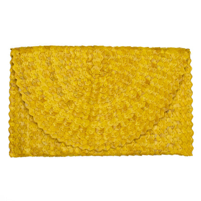 Pandan Leaf Clutch Purse - Yellow
