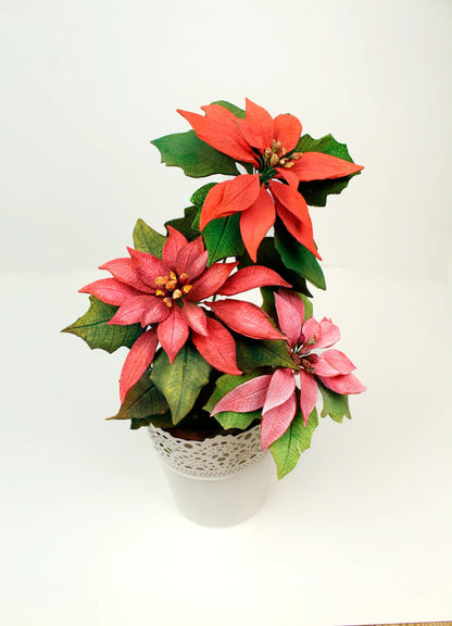 Flower Pro Poinsettia Mould and Veiner Silicone Mould