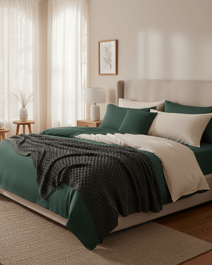 Verfeinerte Kollektion Bettwäsche-Set aus Baumwollsatin