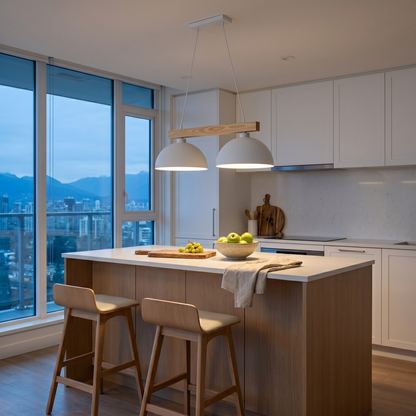 OSLO 2-Light Scandinavian Pendant Light for Kitchen Island, Dining Table & Modern Interiors