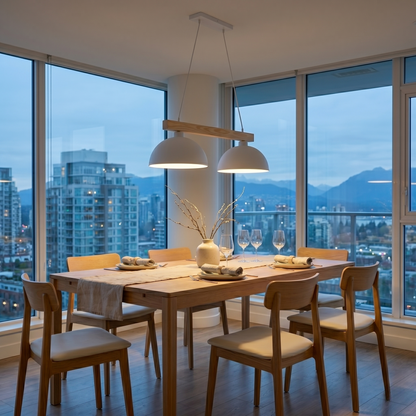 OSLO 2-Light Scandinavian Pendant Light for Kitchen Island, Dining Table & Modern Interiors