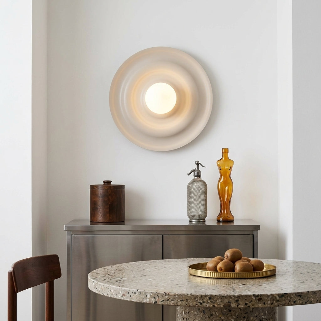ONDA Opal Glass Wave Wall Sconce for Bedroom, Hallway & Living Room