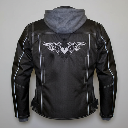 Open Road Women's Zip-Out Hoodie Reflective Textile Motorcycle Jacket