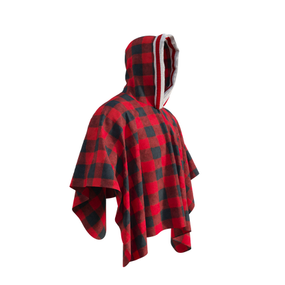 Pook Poncho - Adult Red Polar Fleece w/ Snap Fastners