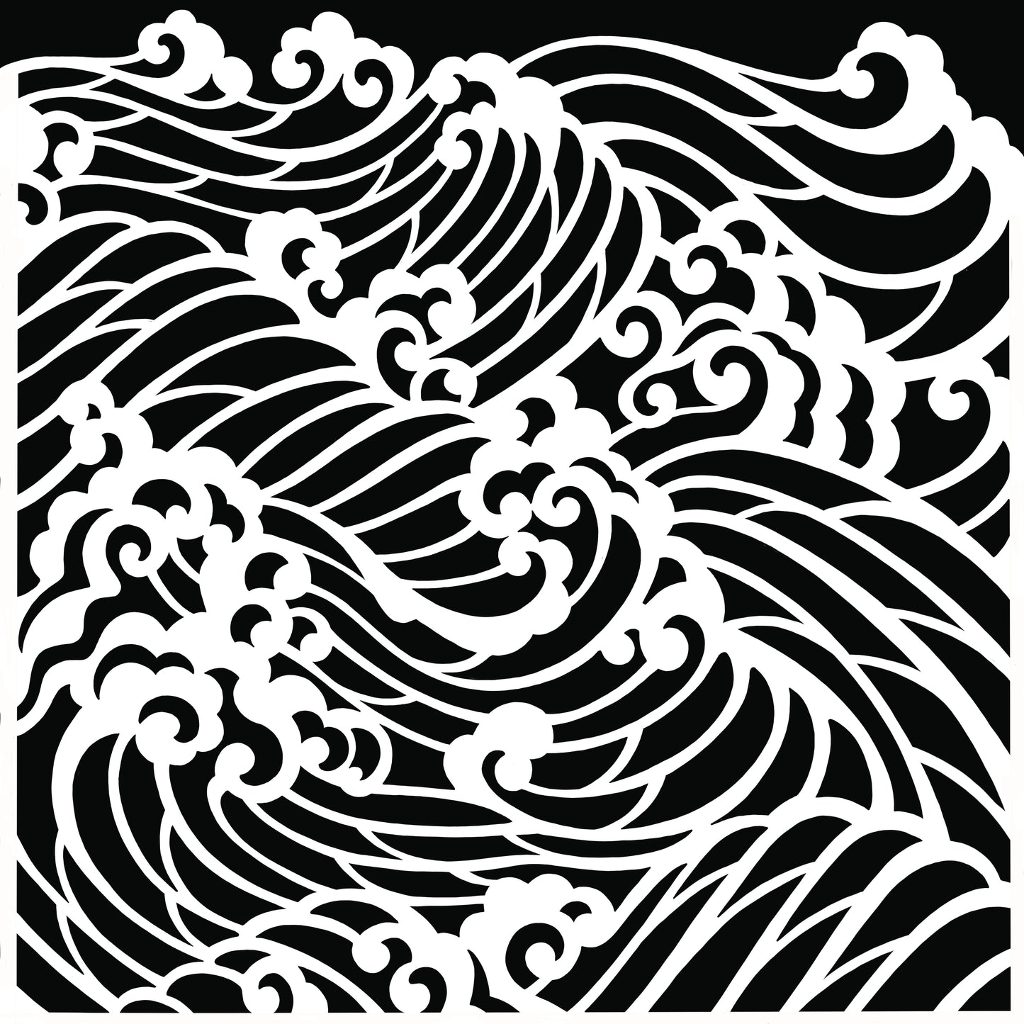 Pink Ink Designs Waves 7 in x 7 in Stencil