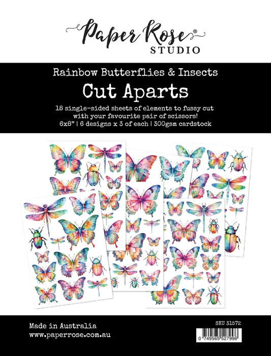 Rainbow Butterflies & Insects Cut Aparts Paper Pack 31572