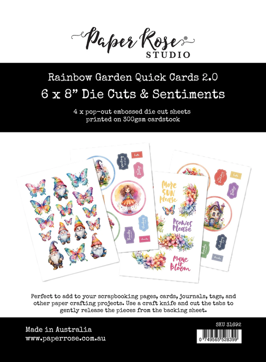 Rainbow Garden 2.0 6x8" Die Cuts & Sentiments 31692