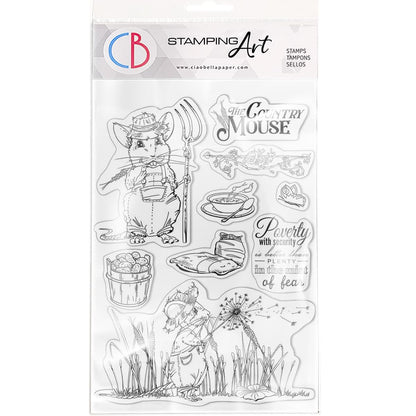Ciao Bella Clear Stamp Set 6"x8" The Country Mouse