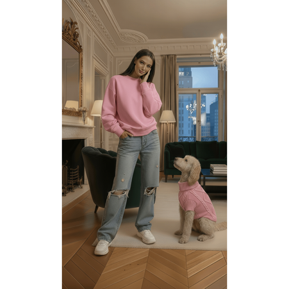 Pink Sweater with D-ring