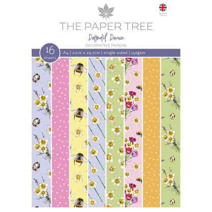 The Paper Tree Daffodil Dance A4 Backing Papers