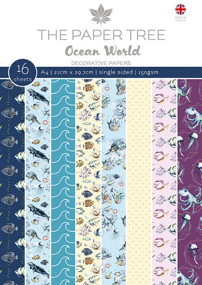 The Paper Tree Ocean World A4 Backing Papers