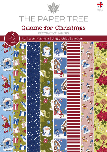 The Paper Tree Gnome for Christmas A4 Backing Papers