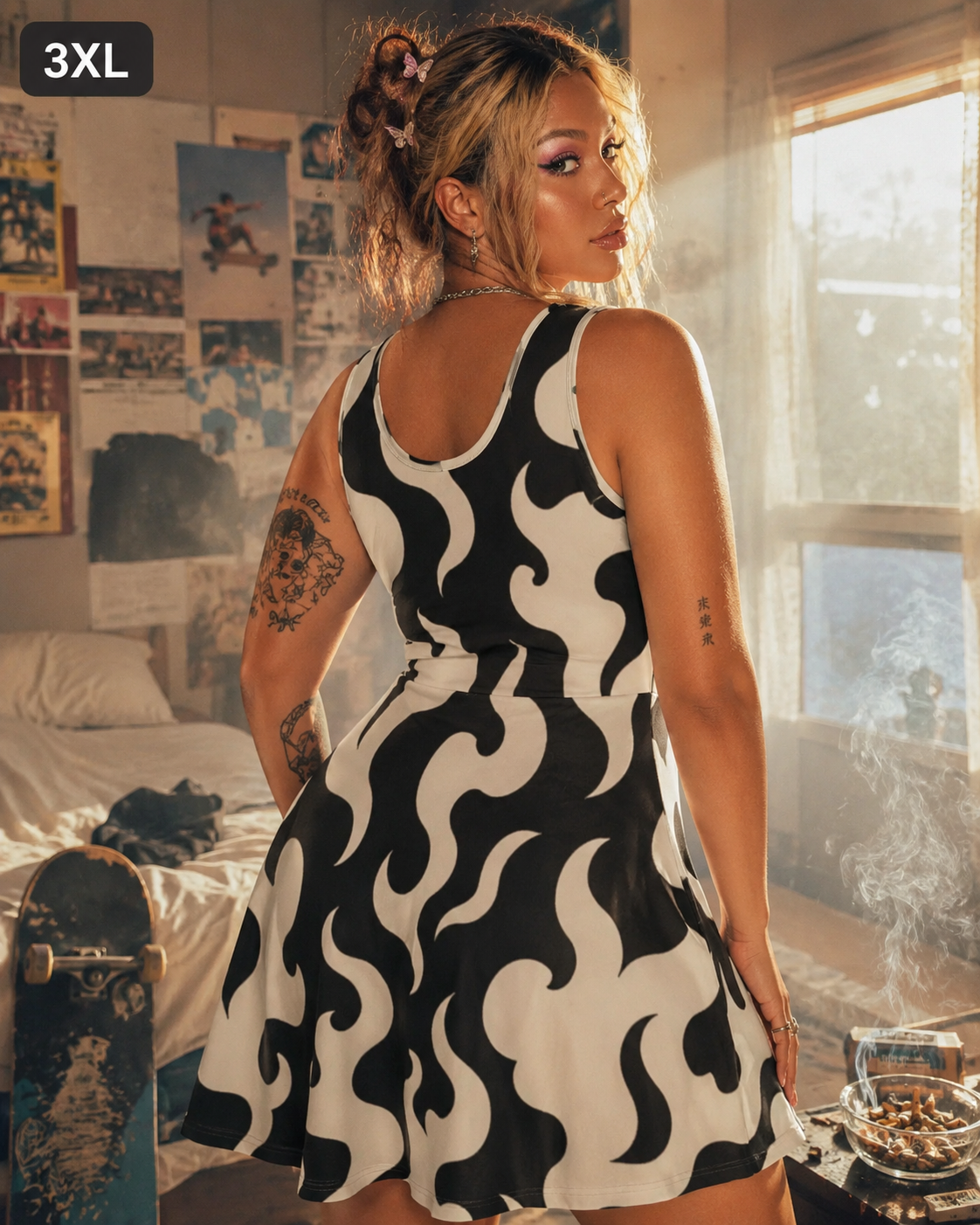 Puff Skater Dress