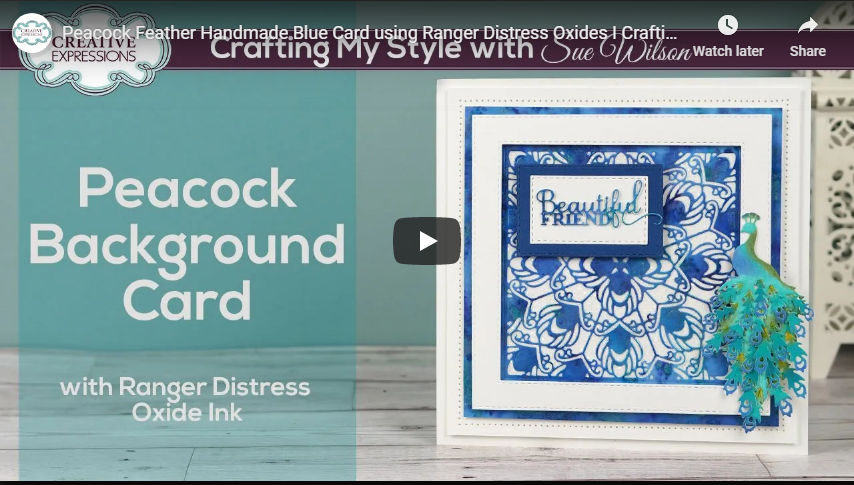 Dies by Sue Wilson Background Collection Peacock Plumage