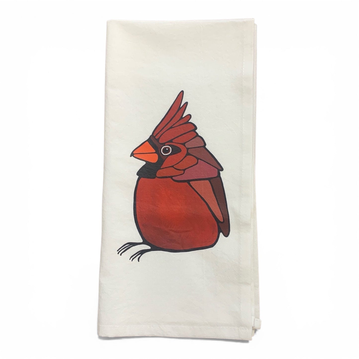 100% Organic Cotton Tea Towel - Cardinal
