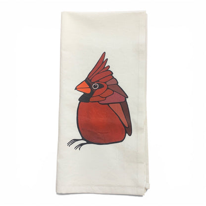 100% Organic Cotton Tea Towel - Cardinal
