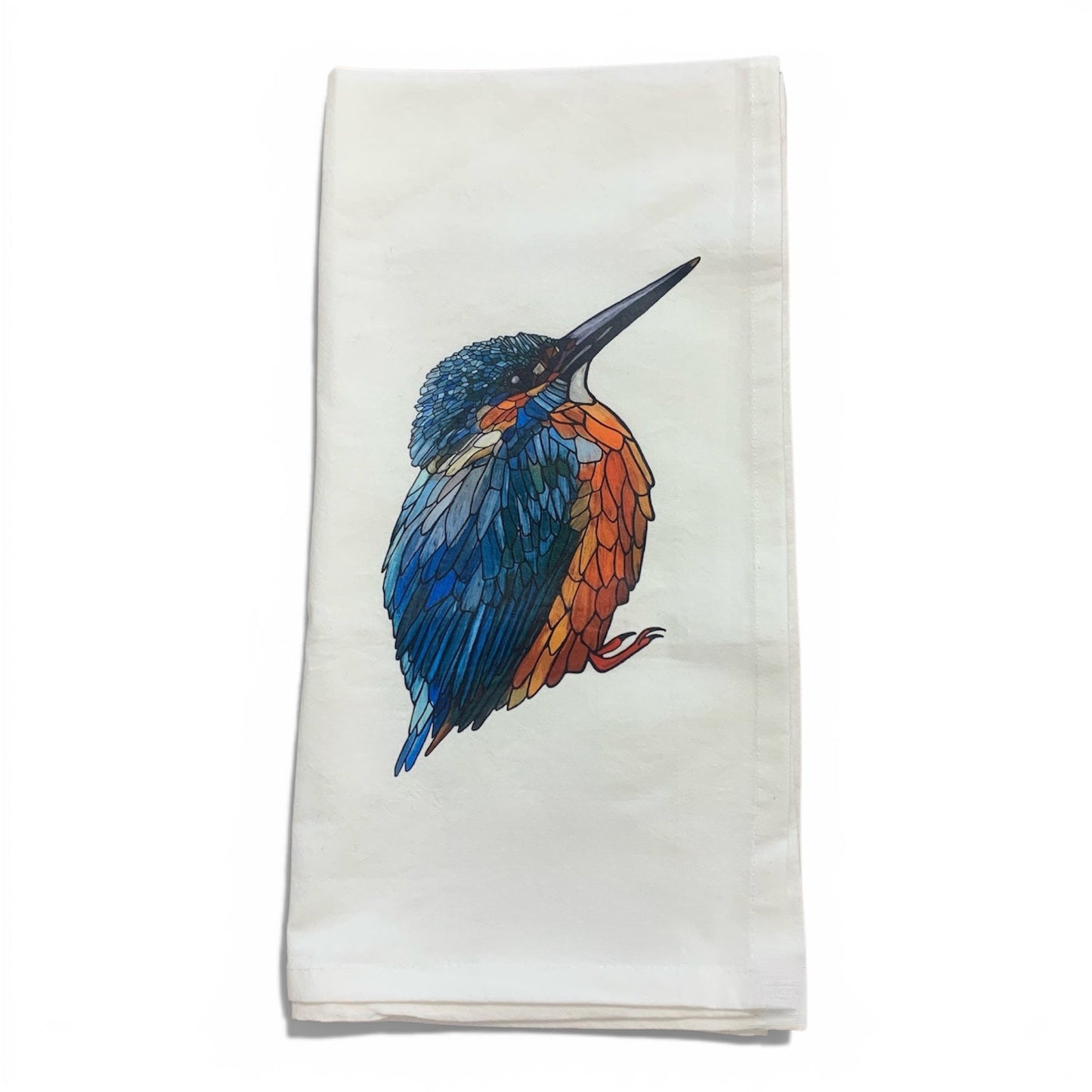 100% Organic Cotton Tea Towel - Kingfisher