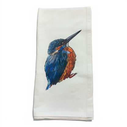 100% Organic Cotton Tea Towel - Kingfisher