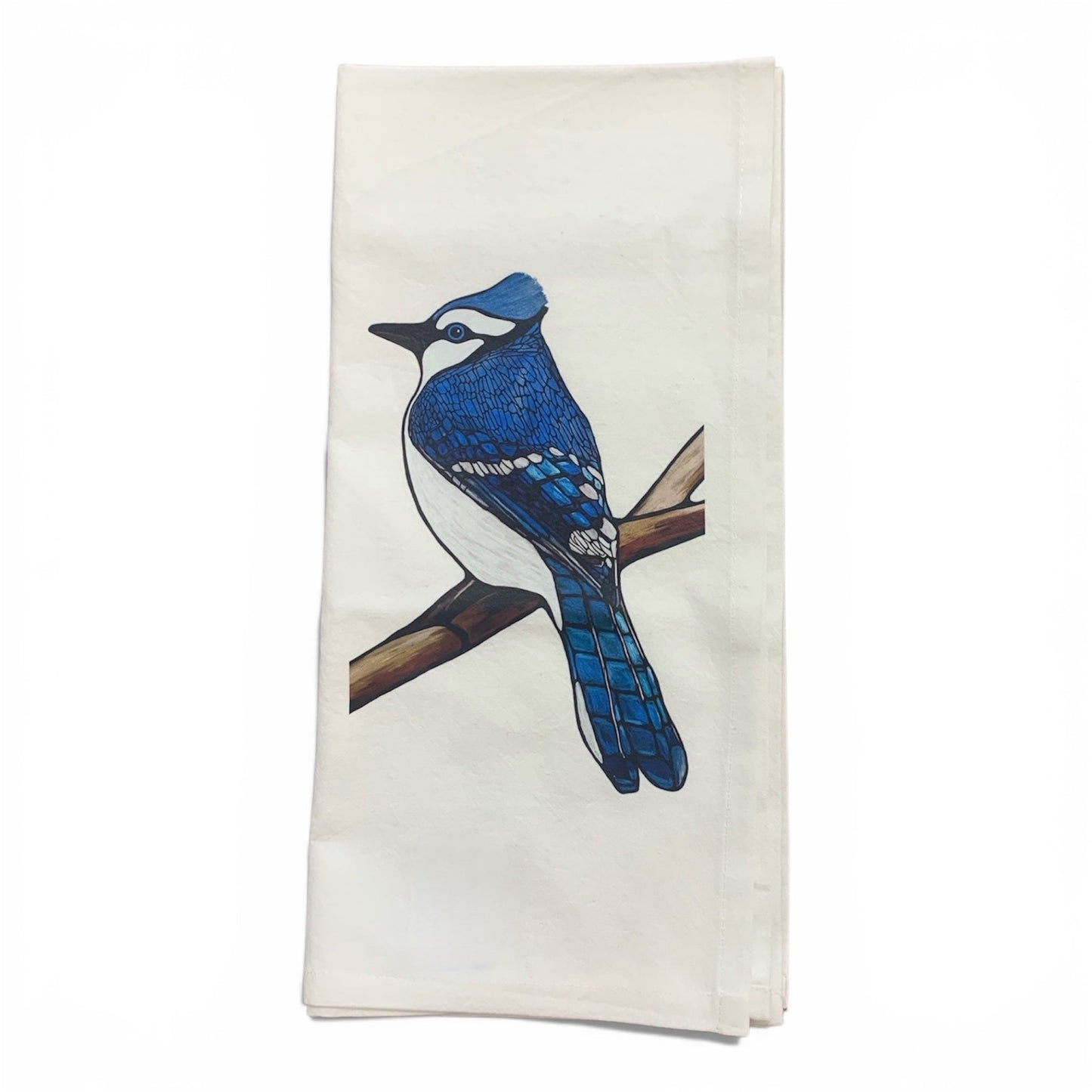 100% Organic Cotton Tea Towel - Blue Jay