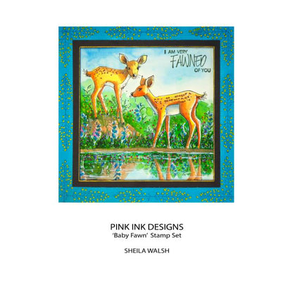 Pink Ink Designs Fawn 6 in x 8 in Clear Stamp Set