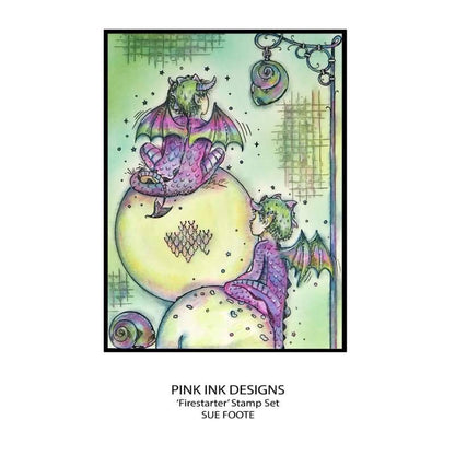 Pink Ink Designs Firestarter 6 in x 8 in Clear Stamp Set