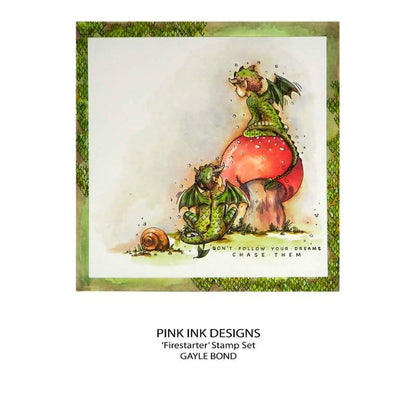 Pink Ink Designs Firestarter 6 in x 8 in Clear Stamp Set