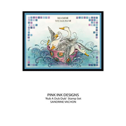 Pink Ink Designs Rub A Dub Dub 6 in x 8 in Clear Stamp Set