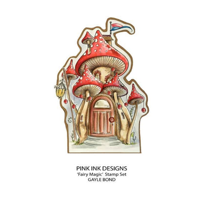 Pink Ink Designs Fairy Magic 6 in x 8 in Clear Stamp Set