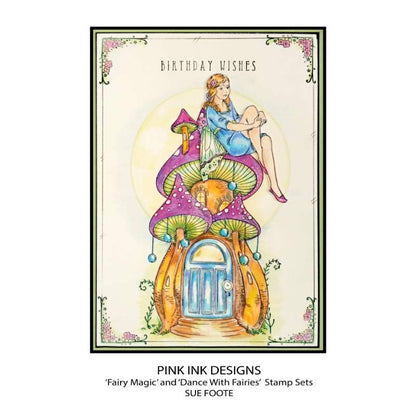 Pink Ink Designs Fairy Magic 6 in x 8 in Clear Stamp Set