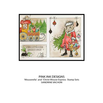 Pink Ink Designs Mouserella 6 in x 8 in Clear Stamp Set