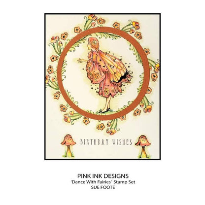 Pink Ink Designs Dance With Fairies 6 in x 8 in Clear Stamp Set