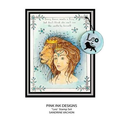 Pink Ink Designs Leo 6 in x 8 in Clear Stamp Set