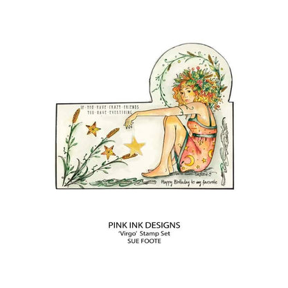 Pink Ink Designs Virgo 6 in x 8 in Clear Stamp Set