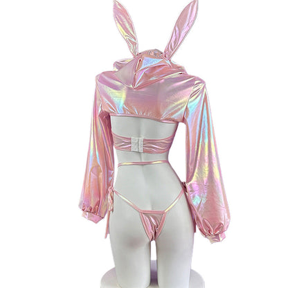 Anime Bunny Girl Style Neo Chrome Swimwear Sexy Bikini Cosplay Lingerie