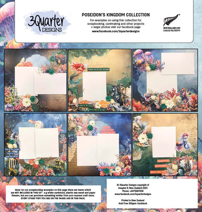 3Quarter Designs Poseidon's Kingdom 12x12 Scrapbook Collection