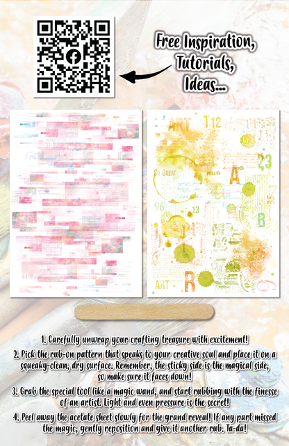 AALL and Create Rub-Ons - Yellowy Pinksters
