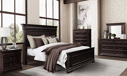 Westwood Upholstered Retro Vintage Wood Bed - Brown