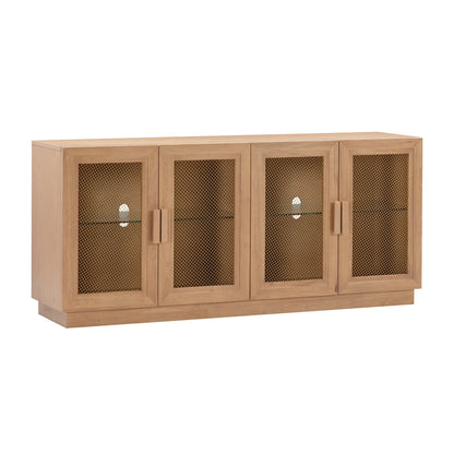 Marais 72" Natural Wood Storage TV Stand/Sideboard - Multiple Colors