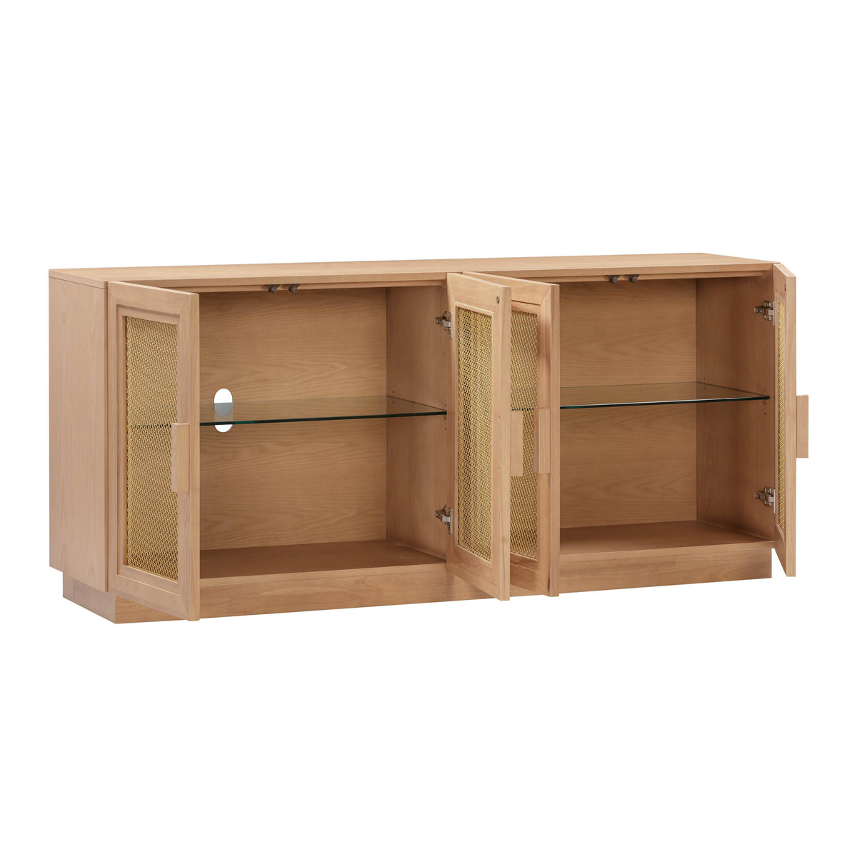 Marais 72" Natural Wood Storage TV Stand/Sideboard - Multiple Colors
