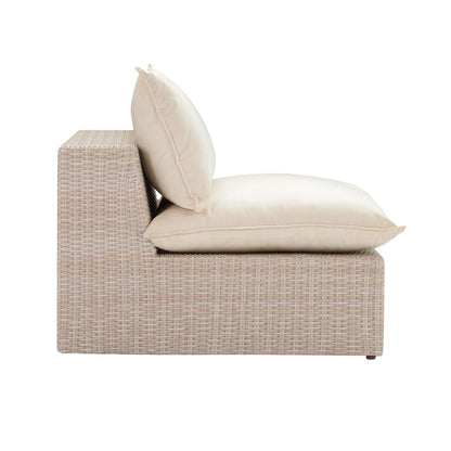 Sunbay Outdoor Natural Wicker Armless & Corner Chairs - Beige