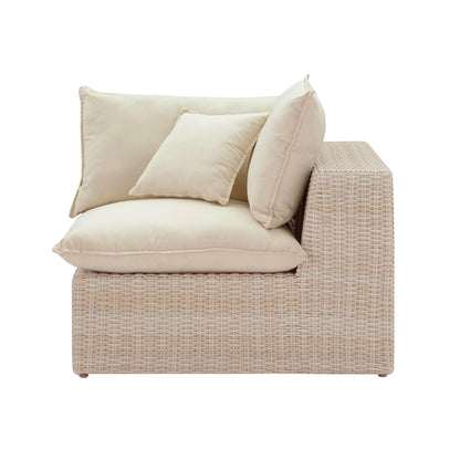 Sunbay Outdoor Natural Wicker Armless & Corner Chairs - Beige