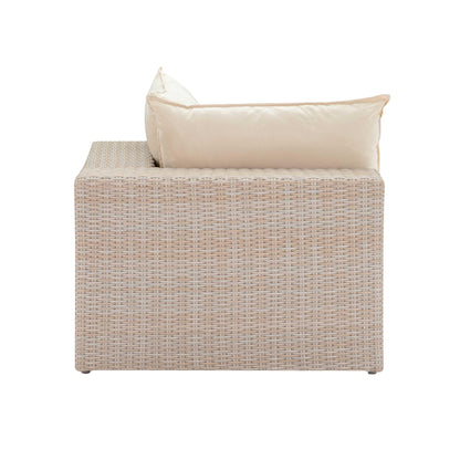 Sunbay 4 Piece Outdoor Natural Wicker Modular Sectional - Beige