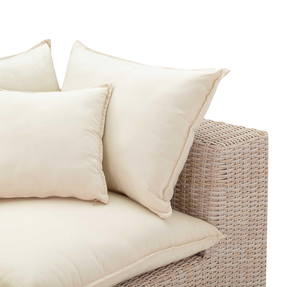 Sunbay 2 Seater Outdoor Natural Wicker Modular Sofa - Beige