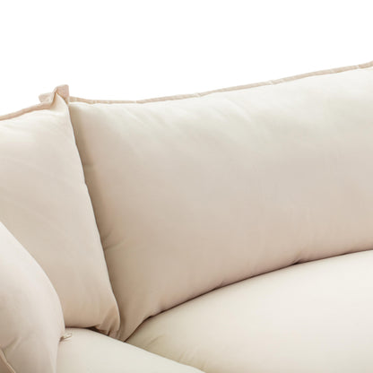 Sunbay 3 Seater Outdoor Natural Wicker Modular Sofa - Beige