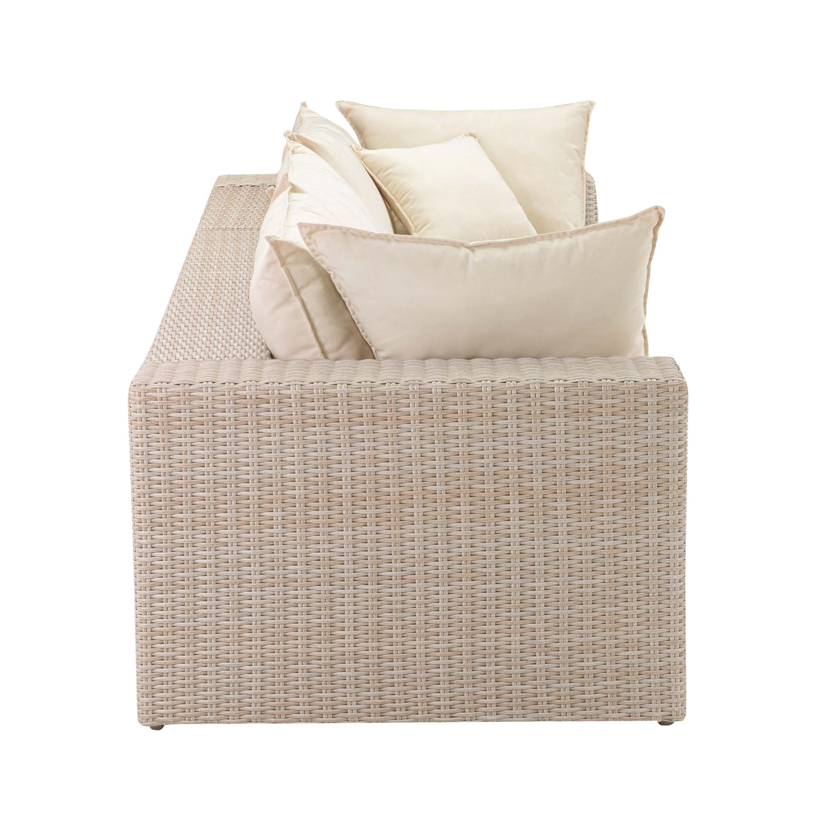 Sunbay Outdoor Natural Wicker Armless & Corner Chairs - Beige