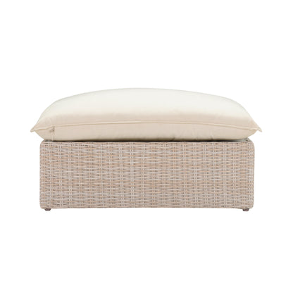 Sunbay Outdoor Natural Wicker Ottoman - Beige