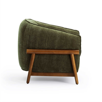 Brian Upcycled Chenille Luxury Accent Chair - Multiple Color Options