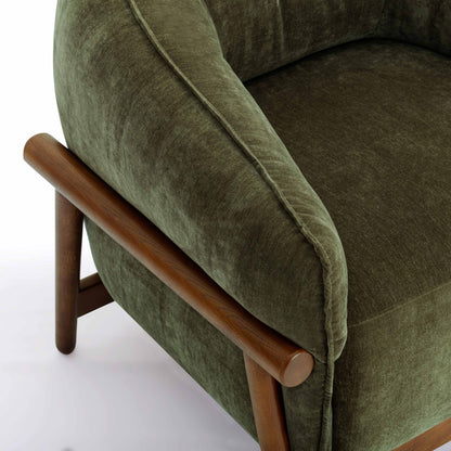 Brian Upcycled Chenille Luxury Accent Chair - Multiple Color Options